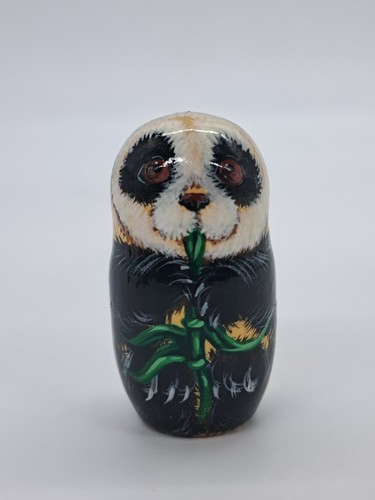 5" Panda Nesting dolls Animal matryoshka Russian doll 5 in 1 Handmade in Ukraine - Picture 8 of 10