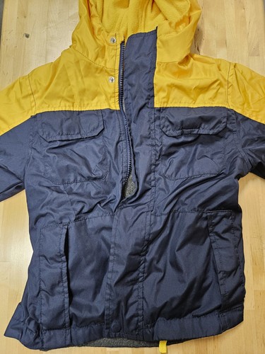 Carter's Hooded Fleece Lined Jacket SZ Boy Youth M 5 6 XS yellow navy stripesS - Picture 10 of 10