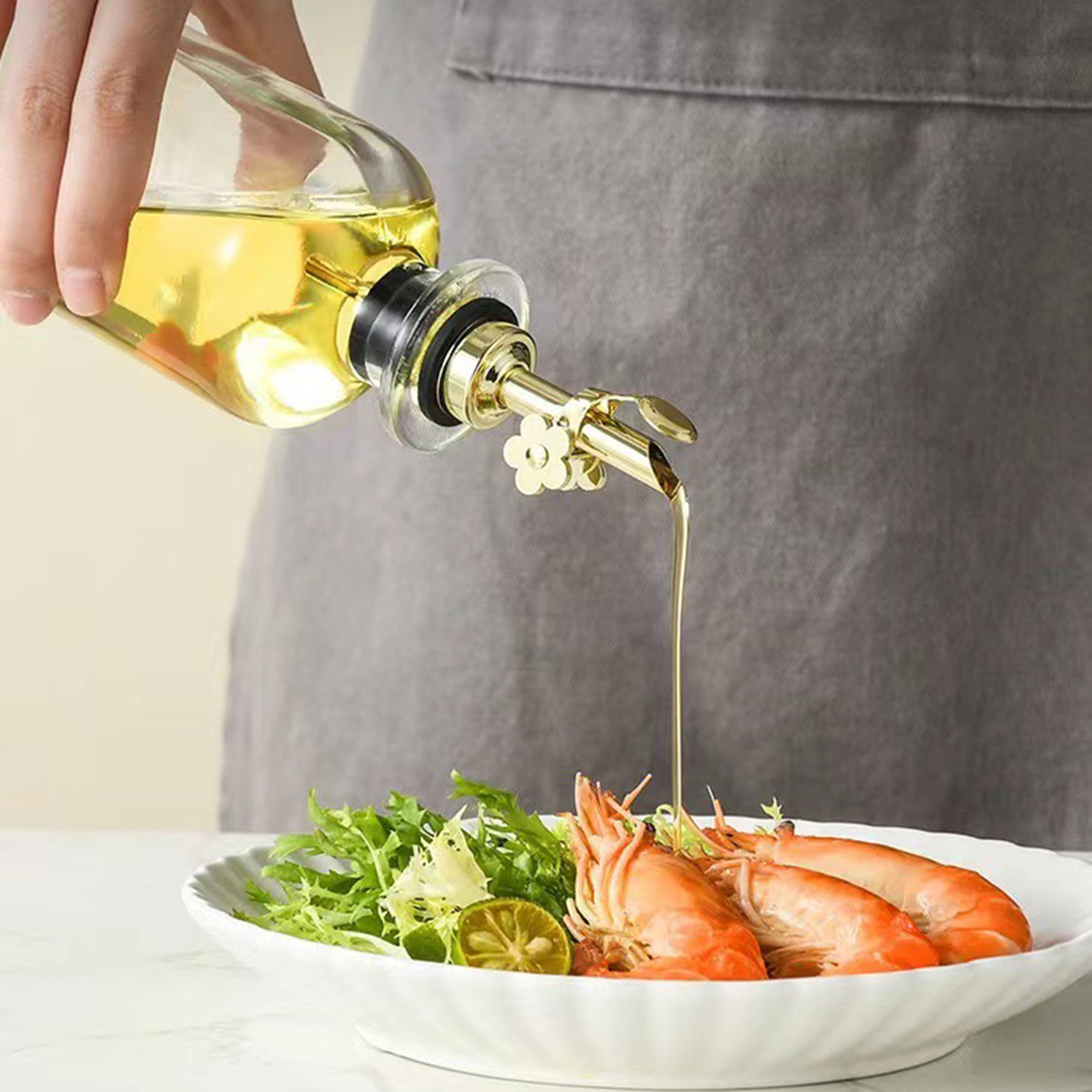 Dust-proof Wine Pourer Silicone Stylish Stainless Steel Coffee Syrup Dispenser