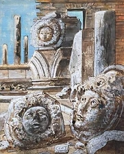 "Three Medusas," Eugene Berman, Surrealism, Greek Still Life