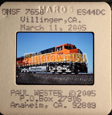 Vtg 2005 Train Slide 7658 BNSF Engine Villinger CA X7F173 | eBay