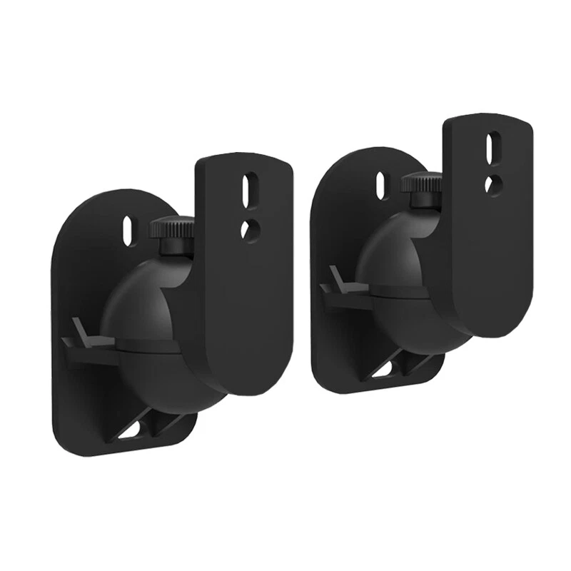 1Pair Universal Sound Satellite Speaker Wall Mount Stand Bracket Adjustable Tool - Image 4 of 4