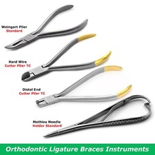4Pcs Distal End Ligature Wire Cutter Weingart Orthodontic Mathieu Needle Holder