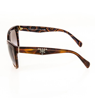 【美品 】PRADA sunglasses サイドロゴ パープル バタフライ PRADA Hexagonal Violet Print Blonde Havana Cat Eye Logo