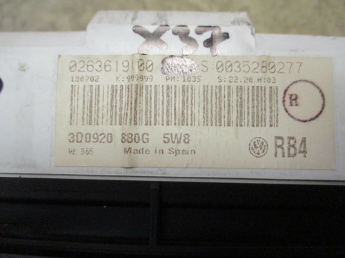 Kombiinstrument VW Phaeton 6.0 W12 MFA Tacho 3D0920880G BENZIN - Bild 6 von 6