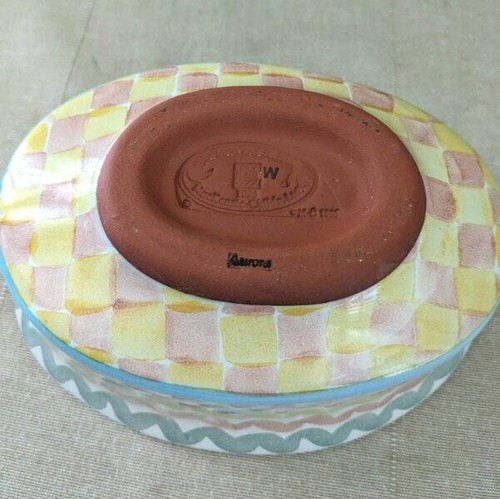 1994 MacKenzie-Childs AURORA Lidded Chowder Bowl with Ladle Spoon MINT! - Picture 4 of 11