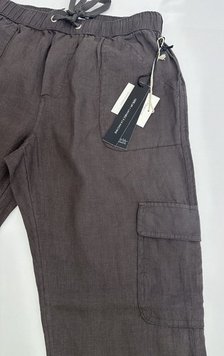 Nicole Miller New York jogger donna marroni con cordini taglia L nuovi - Foto 7 di 14