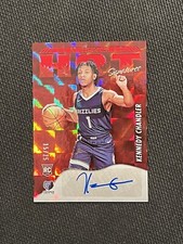 KENNEDY CHANDLER 2022-23 NBA Hoops RED HOT SIGNATURES Rookie Checkerboard 15/25