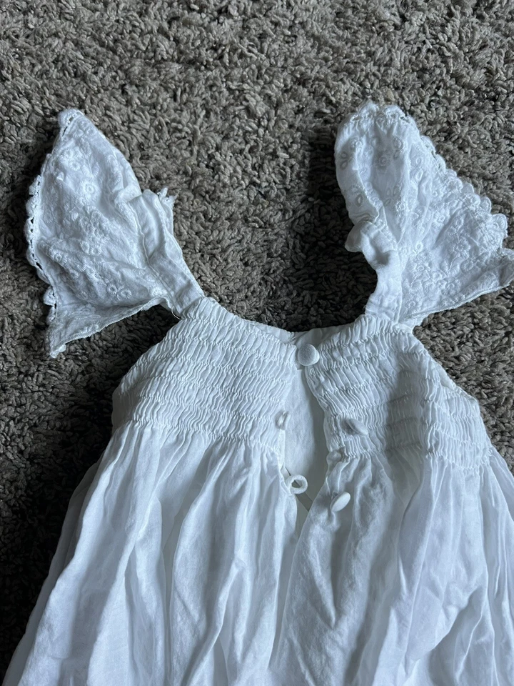 Vestido Luna Luna 12M Bebé Niña Blanco Volantes Princesa Hada Foto 3 de 3