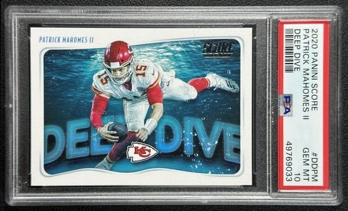 PATRICK MAHOMES II PSA 10 2020 PANINI SCORE FOOTBALL #DD-PM DEEP DIVE 9033