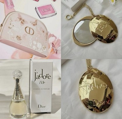 DIOR JADORE MIRROR CHARM + EMBROIDERED MESH POUCH + JADORE MINI PARFUM 3PC SET