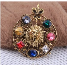 lion Brooch Pin vintage look Fashion Jewelry FAST Free Shipping 2.9 inch