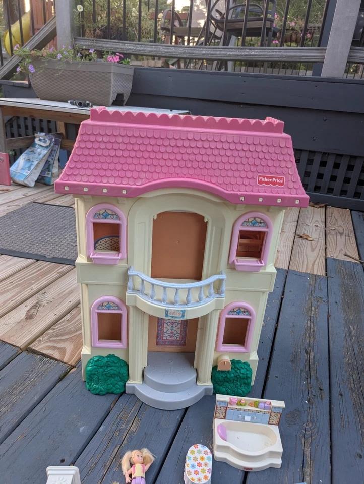 Gran casa de muñecas Fisher-Price Loving Family de colección con muebles y personaje Foto 4 de 4