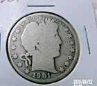 1901 P-SILVER O Barber Half Dollar VERY NICE