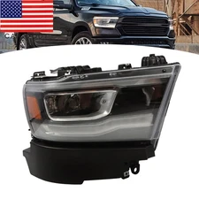 For 2019-2023 Dodge RAM 1500 Chrome FULL LED w/DRL Reflector Headlight Passegner