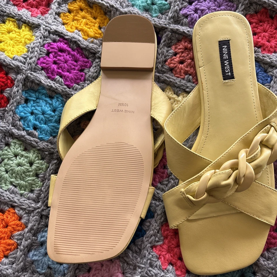 Nine West Leather Slides Size 10.5 - image 4 of 4