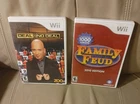 TWO Wii Games Family Feud-2010 Edition- Deal or No Deal. CIB Tested and Working