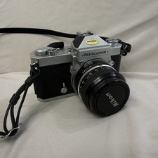 Vintage Nikon Nikkormat Film Camera With Nikkor 50mm 1:2 Lens