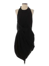 ZIMMERMANN 100% Silk chiffon Mini cocktail Dress Black size 3 blouson