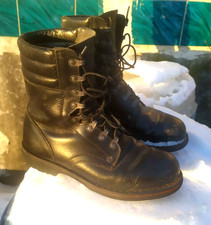 LEATHER BLACK BOOTS Polish Army 1990-2010 paratrooper's 5.5 UK  NATO wz. 919/MON