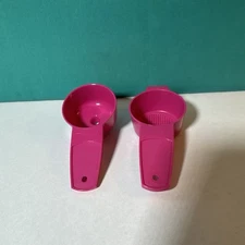 Tupperware Mini TeaTime Strainer & Sifter Gadgets Pink Set of 2 Tea Time