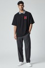 90' Authentic Block Logo Grunge MTV Black Polo Shirt Promotion Advertising Sz L — photo 1