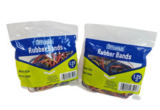 2 Packs 1.25 oz Bags Assorted Size Assorted Colors Rubber Bands