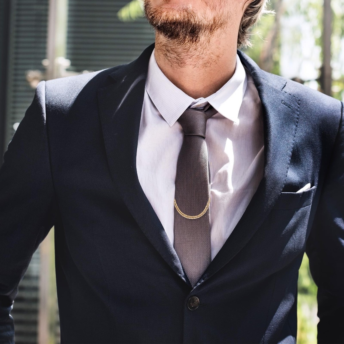 3 Packs Tie Chain for Men, Fashion Necktie One Size, Silver, Gold