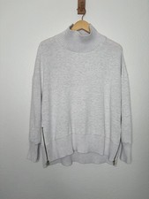Varley DoubleSoft Barker Ribbed High Neck Long Sleeve Zipper Sweatshirt Size S