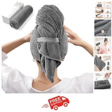 Elegant Microfiber Hair Towel for Curly Hair - Large  Fast Drying, 26.3" x 40"