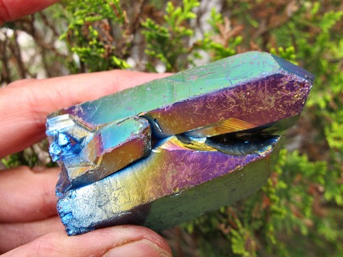Titanium Aura Crystal Muli Colour Coated freeform Sprayed Plated Shimmy Multi - Foto 15 di 24
