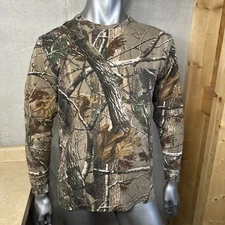 Russel Outdoors Realtree LS Camo T Shirt “Jim’s Smokin Que BBQ” Men’s L Funny