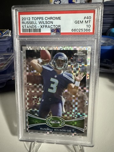 2012 Topps Chrome XFRACTOR RUSSELL WILSON RC Rookie #40 PSA 10 - FREE SHIPPING