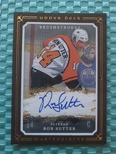 Brochas Ron Sutter Brown Border Auto - 2008-09 Upper Deck Masterpieces