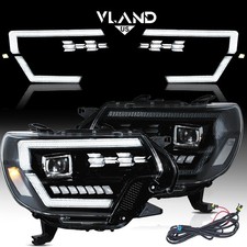For 2012-2015 Toyota Tacoma Black Led Projector Headlights W Sequential Turn For 2012-2015 Toyota Tacoma Black Led Projector Headlights W Sequential Turn