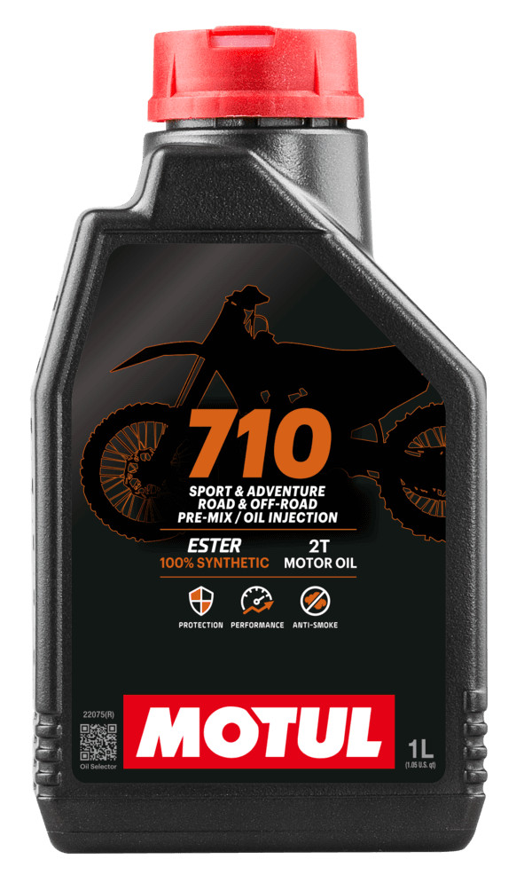 Lubrificante Motore 2 tempi 100%sintetico MOTUL "710 2T" JASO FD x Moto-1 litro