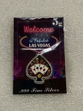 Las Vegas 4 Aces Silver 5 grams .999 Silver Bar Colored and Shaped ~ Mint Sealed