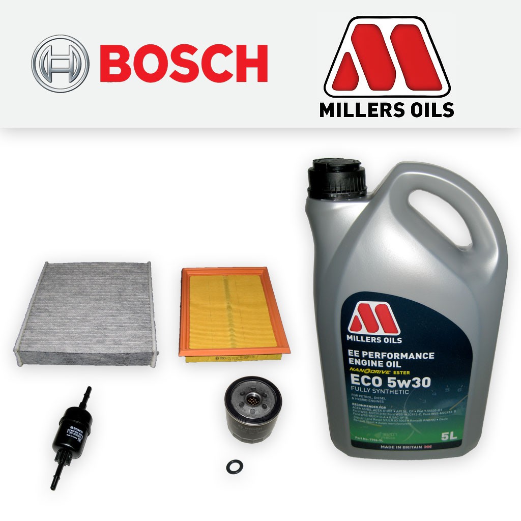 SERVICE KIT for FORD FIESTA MK6 1.6 16V OIL AIR FUEL CABIN FILTERS +OIL (06-08)