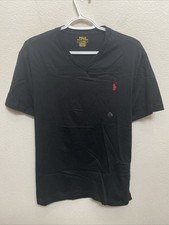 NEW Polo Ralph Lauren Men's Large Slim Fit T-Shirt Black V-neck NWT 39.50