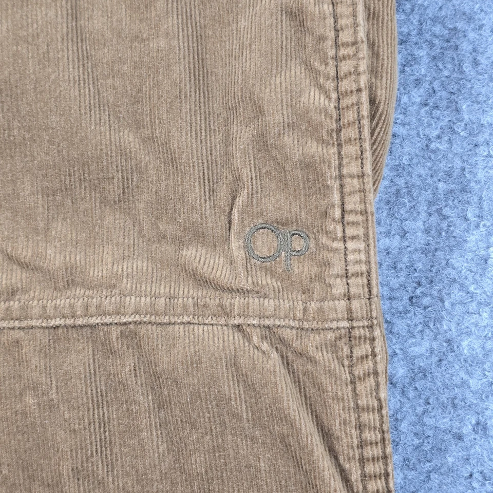 Vintage Ocean Pacific OP Pana Corto Marrón 32 Surf Patín Años 90 Y2K Parche Bolsillo Foto 3 de 4