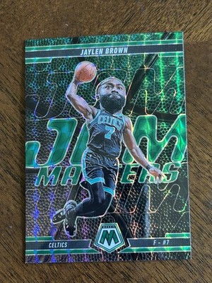2024-25 Panini Mosaic Jaylen Brown #19 Jam Masters Green Prizm
