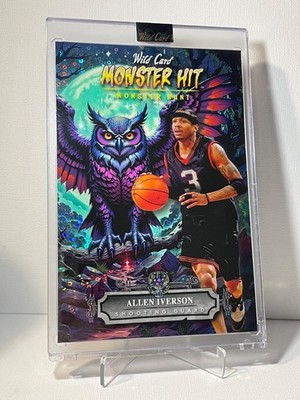Allen Iverson 2025 Wild Card Haunted Hits Multi Monster Hit Jumbo 1/1 Answer HOF