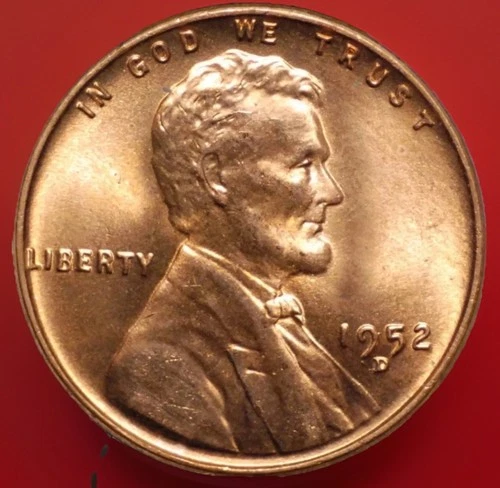 1952-D Gem BU Red From OBW US Lincoln Wheat Cent Penny FAST SHIPPING
