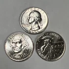 UNC 1946-D Washington Silver Quarter AND 2026 P&D SemiQ Rev War Clad Quarters.