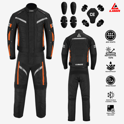 Motorrad Herren Racing gepanzert wasserdicht Textil Hose Jacke Motorradanzug