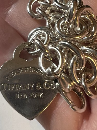 Tiffany & Co. Return to Tiffany Heart Tag 6.5” Rolo Bracelet *Engraved - Picture 5 of 10