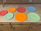 Gibson Home Multicolor Plastic Dish Set for 4 Dinner Plates & 3 Salad Plates — photo 1