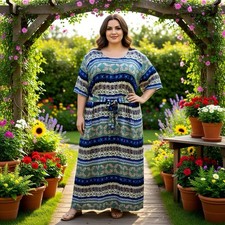 VTG 80s 90s Jamie Brooke  Midi Maxi Dress Floral Cottage core Back Tie 26W New