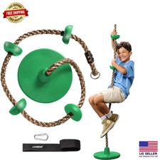 Rope Climbing Swing with Disc Seat  Adjustable Length - Perfect for Kids