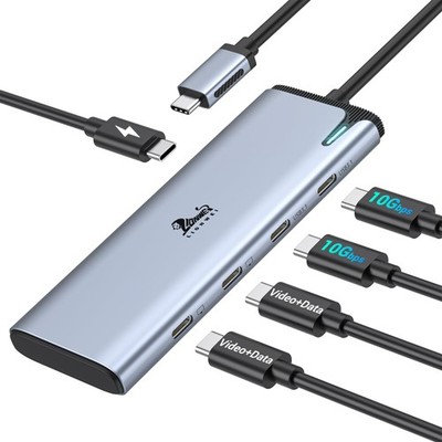 USB C Docking Station Dual Monitor 4K60Hz DP Alt Mode, USB C Video Hub with 1...